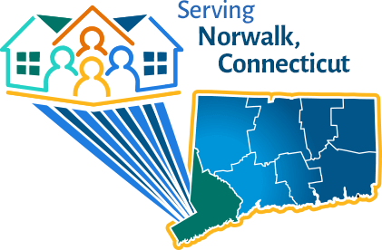 Map showing the location of Norwalk in Connecticut